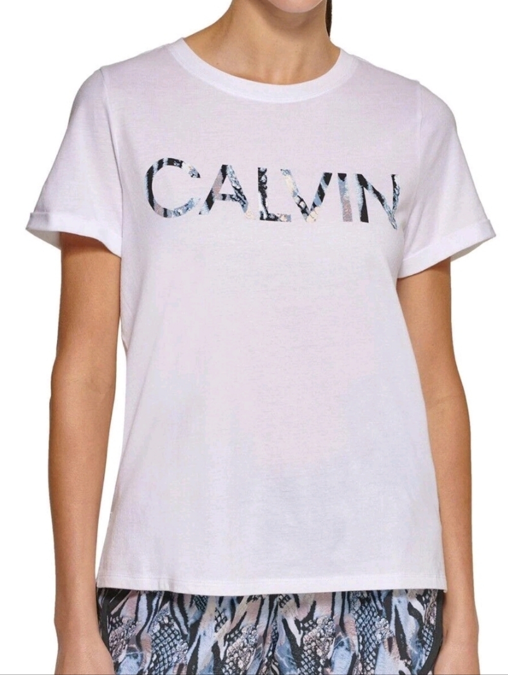 Calvin Klein  Logo Sanstone Crew neck Tee LIKE NEW